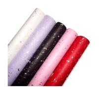 Bouquet Wrapping Material Rosa Flor Papel de Regal Juego de papel de regalo de bricolaje floral coreano: 5 hojas, 6 colores, destellos dorados/plateados, resistente al agua for ramos y regalos