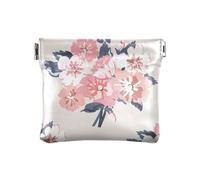 Bouquets - Bolso pequeño de cuero para mujer, diseño de flores rosas, práctico monedero con cierre para mujer y niña, Ramos de flores rosas de verano, 1 Size, Accesorio de viaje