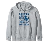 Bourbon and Dogs I Love My Licker Bourbon Beber Girl Sudadera con Capucha