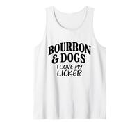 Bourbon and Dogs I Love My Licker Bourbon Beber Lover Dog Camiseta sin Mangas
