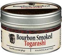 Bourbon Barrel Foods Bourbon Smoked Togarashi, mezcla japonesa de chile con sésamo ahumado y pimienta de barricas de bourbon, aderezo aromático para ramen, carne, palomitas y platos a la parrilla