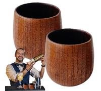 Bourbon de madera para beber | whisky carbonizado | 2 botellas vintage rústicas vintage para cumpleaños de boda de viaje de Navidad decoración