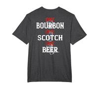 Bourbon One Scotch One Beer (en la Espalda) Camiseta, Hombre Tallas Grandes, Jaspeado Oscuro, 3X Alto
