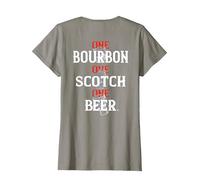 Bourbon One Scotch One Beer (en la Espalda) Camiseta, Mujer, Pizarra, XL