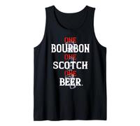 Bourbon One Scotch One Cerveza Camiseta sin Mangas