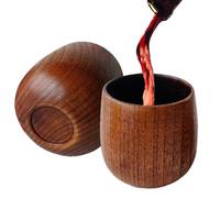 Bourbon - Vaso de madera natural, vaso de whisky de madera, vasos de whisky carbonizados, 2 botellas rústicas vintage para cumpleaños, bodas, Navidad, viajes y hogar