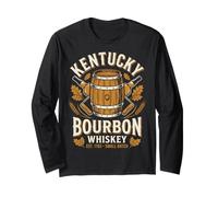 Bourbon Whiskey Drinker Tasting Distillery Bar Lover Men Manga Larga