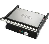 BOURGINI Barbacoa Panini Grill y Sandwichera - Revestimiento antiadherente - Tapa de natación - Acero inoxidable - Libre de BPA - Negro - Moderno