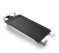 Bourgini Plancha Cocina 2550 W con Revestimiento Cerámico Pro, Libre de Químicos (PFAS, C6, PFHxA, PTFE, PFOA y BPA), Superficie 46 x 26 cm, Temperatura Ajustable, Ideal para un hogar sin tóxicos.