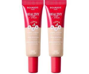 Bourjois Healthy Mix Tinted Beautifier - Crema facial con color, tono 002, 30ml (Paquete de 2)