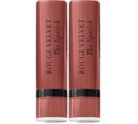 Bourjois, Rouge Velvet The Lipstick, barra de labios, 48 Mocha’Mour, 2.4 g (Paquete de 2)