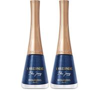 Bourjois Soirs de Paris One Seconde Esmalte de Uñas - 062 - Bleu Jazzy, 9 ml (Paquete de 2)