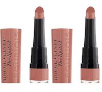 Bourjois Velvet The Lipstick Barra de Labios Tono 15 (Peach Tatin), 2.4 gr (Paquete de 2)
