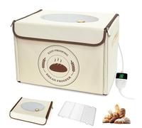 Bourske Caja de fermentación para pan, masa madre, calefacción de tres lados, caja de fermentación con calefacción (intervalo de regulación de temperatura 1 °C) para fermentación de masa fermentada
