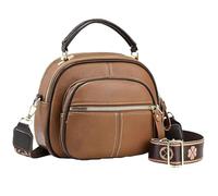 Bousalutend Crossbody Bag, 2025 New Adjustable Wide Shoulder Strap Leather Crossbody Bag (Brown)