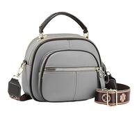 Bousalutend Crossbody Bag, 2025 New Adjustable Wide Shoulder Strap Leather Crossbody Bag (Gray)