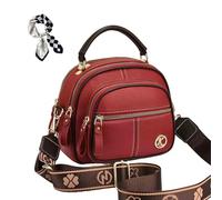 Bousalutend Crossbody Bag, Multifunctional Compartments Crossbody Bag for Women with RFID Blocking and Adjustable Strap (Red)