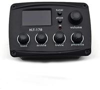 Bousige Guitarra Pickup, Pastilla acústica Preamplificador EQ de Guitarra acústica con sintonizador de procesamiento Digital Ecualizador EQ de 4 Bandas con sintonizador Pastilla de Guitarra