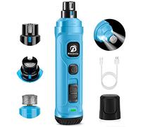 Bousnic Lima de Uñas Eléctrica para Perros con 2 Luces LED - Molinillo de Uñas súper Silencioso para Mascotas Potente Cortador de Uñas Eléctrico de 2 Velocidades para Perros y Gatos