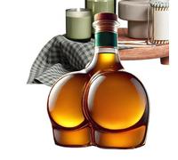 Bouteille D'alcool En Verre De 300 Ml Drôle De Décoration D'intérieur Nouveauté Bourbon Carafe Bouteille De Whisky Pour Vin Brandy Vodka Tequila Hommes Papa Frère Fête D'anniversaire Bar Bureau Appart
