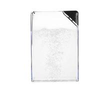 Bouteille de café plate transparente - Bouteille d'eau plate rectangulaire, ultra- et légère | Design innovant avec couvercle triangulaire, petite ouverture ergonomique idéale pour, étudi