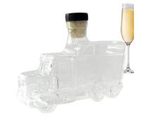 Bouteille De Whisky Demi-tonneau | Coffret Whisky Cadeau Homme - Décanteur De Whiskey En Verre - 375 Ml, 24x15x13 Cm - Design Élégant Avec Bouchon, Décoration & Stockage De Vin