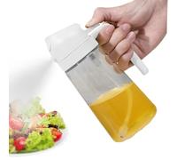 Bouteille distributrice huile cuisine 2 en 1 | Flacon pulvérisateur huiles 470 ml avec bec verseur précis | Accesoire cuisson pratique pour assaisonnement salade préparation aliments maison restaurant