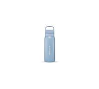 LifeStraw Go Series - Botella de filtro de agua de acero inoxidable con aislamiento al vacío de doble pared sin BPA de 18 onzas para viajes y uso diario; azul islandés