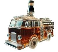 Bouteilles de Vin - Sculpture d'Art de Carafe en Forme de Camion avec Verres à Vin | Distributeur d'Alcool pour Bourbon, Vodka, Brandy | Cadeau pour, bar, salón, restaurante