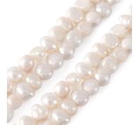 Boutigem 80 cuentas de perlas cultivadas naturales de agua dulce florales blancas barrocas Keshi para hacer joyas y manualidades