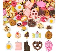 Boutigem Colgante de resina para alimentos, postres, resina artística, para llaveros, pulseras, manualidades, klein bis mittel, Resina