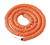 Boutigem Cuentas de arcilla de 6 mm, 380 ~ 400 cuentas de polímero hechas a mano, cuentas espaciadoras Heishi para hacer pulseras y collares, naranja y rojo