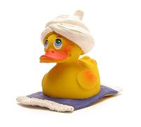 Boutique Duck | Lanco Canard de bain Alibaba Canard de bain Turban Blanc | | L : 7,5 cm