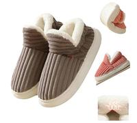 Boutique Warm Slippers,Bequeme Damen-Hausschuhe,Fluffy Slippers for Men and Women, Slippers Winter Non-Slip, Winter Slippers Indoor Slippers (Coffee Color,34-35EU)