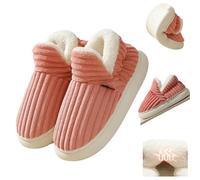 Boutique Warm Slippers,Bequeme Damen-Hausschuhe,Fluffy Slippers for Men and Women, Slippers Winter Non-Slip, Winter Slippers Indoor Slippers (Pink,34-35EU)