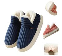 Boutique Warm Slippers,Bequeme Damen-Hausschuhe,Fluffy Slippers for Men and Women, Slippers Winter Non-Slip, Winter Slippers Indoor Slippers (Blue,36-37EU)
