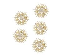 Boutonniere Hats Women Fashion Bouquet Brooch Pins Badge Snowflake Pin Shirt Jewelry for Woman Brooches Copper Gold