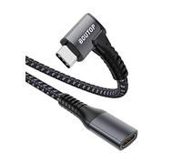 BOUTOP Alargador USB C 1M, ángulo recto 100W Cable Extensión Tipo-C Macho a Hembra de USB 3.2 Gen 2 - Cable 4K 60Hz Transmisión de Vídeo compatible con MacBook Air/Pro, Pad Pro/Air 4, más