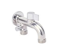 Boutté - Grifo para jardín (2 en 1 en dos piezas, con lanza), color plateado