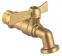 Boutté R15P - Grifo de jardín (latón 1/4, torre con mando de mariposa, 15 x 21, 20 x 27)