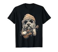 Bouvier Des Flandres Ukelele Beanie Y2K Aesthetic Camiseta gráfica económica, Hombre, Negro, S