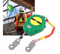 BOVDC Dispositivo Anticaidas Retráctil, 3-20m Linea de Vida Retractil Homologado con Gancho Autoblocante, 150kg Arnés de Seguridad Anticaídas Retráctil para Trabajos en Altura(Verde,5 metros)