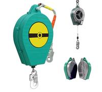 BOVDC Dispositivo Anticaidas Retráctil, Linea de Vida Retractil Homologado 150 KG, 3-20m Arnés de Seguridad Anticaídas Retráctil Trabajo en Tejados/Altura(Verde,7 metros)