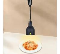 BOVDC Lamparas de Calor Hosteleria, Lampara Calor Cocina Extensible 60-180cm, Lampara Calienta Platos Gran Diámetro, Suspension Lampara de Calor para Alimentos Cocina, Restaurante(D-19cm, 1 Pieza)
