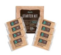 Boveda Bolsa portátil de viaje resellable de 2 vías para humedad, impermeable y a prueba de polvo, precargada con paquete de 69% de humedad relativa, tecnología patentada, almacenamiento medio para 15