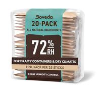 Boveda - Bolsitas para almacenar puros y tabaco | Control doble de la humedad - 72% HR | Tamaño 60 para cada 25 puros | Tecnología patentada para humidores de puros | Pack de 20 en bolsa hermética