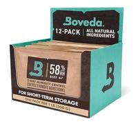 Boveda - Bolsitas para almacenar remedios naturales | Control doble de la humedad - 58% HR | Tamaño 67 para un máximo de 450 g | Previene la pérdida de terpenos | Pack de 12