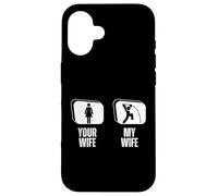 Bóveda de Poste Su Esposa Mi Esposa Orgulloso Marido Bóveda con Poste Carcasa para iPhone 16