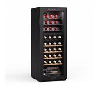 Bovella 43cm 36 Botellas Vinoteca 2 Zonas Negro