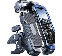 Bovemanx Soporte Móvil Bicicleta, Universal, 360° Rotación Soporte Movil Moto para Manillar Anti Vibración y Cierre Seguro Soporte Móvil Moto Compatible con iPhone Samsung Xiaomi y Otro 4-7.2" Móvil